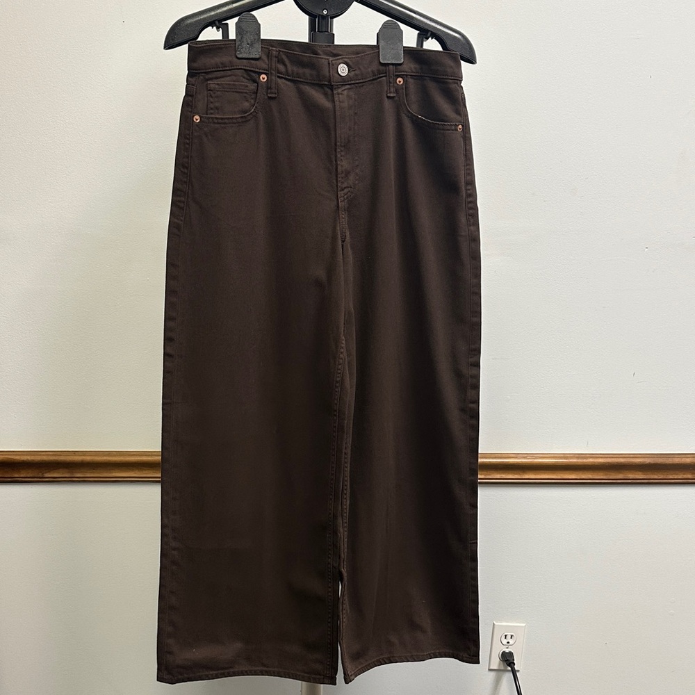 GAP Chocolate Baggy Mid-Rise Pants